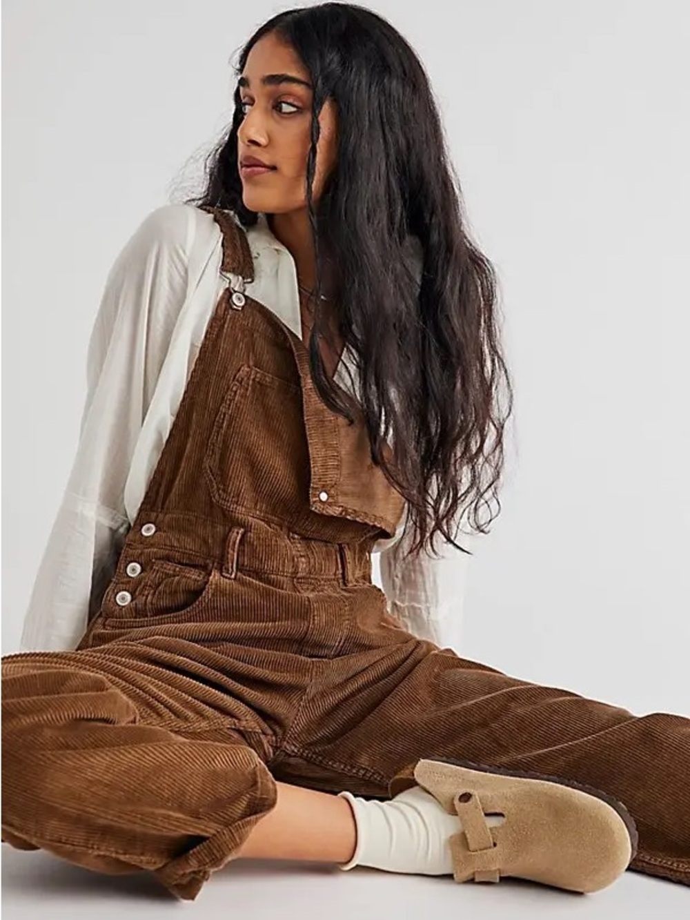 FREE PEOPLE Ziggy Corduroy Overalls, Size S